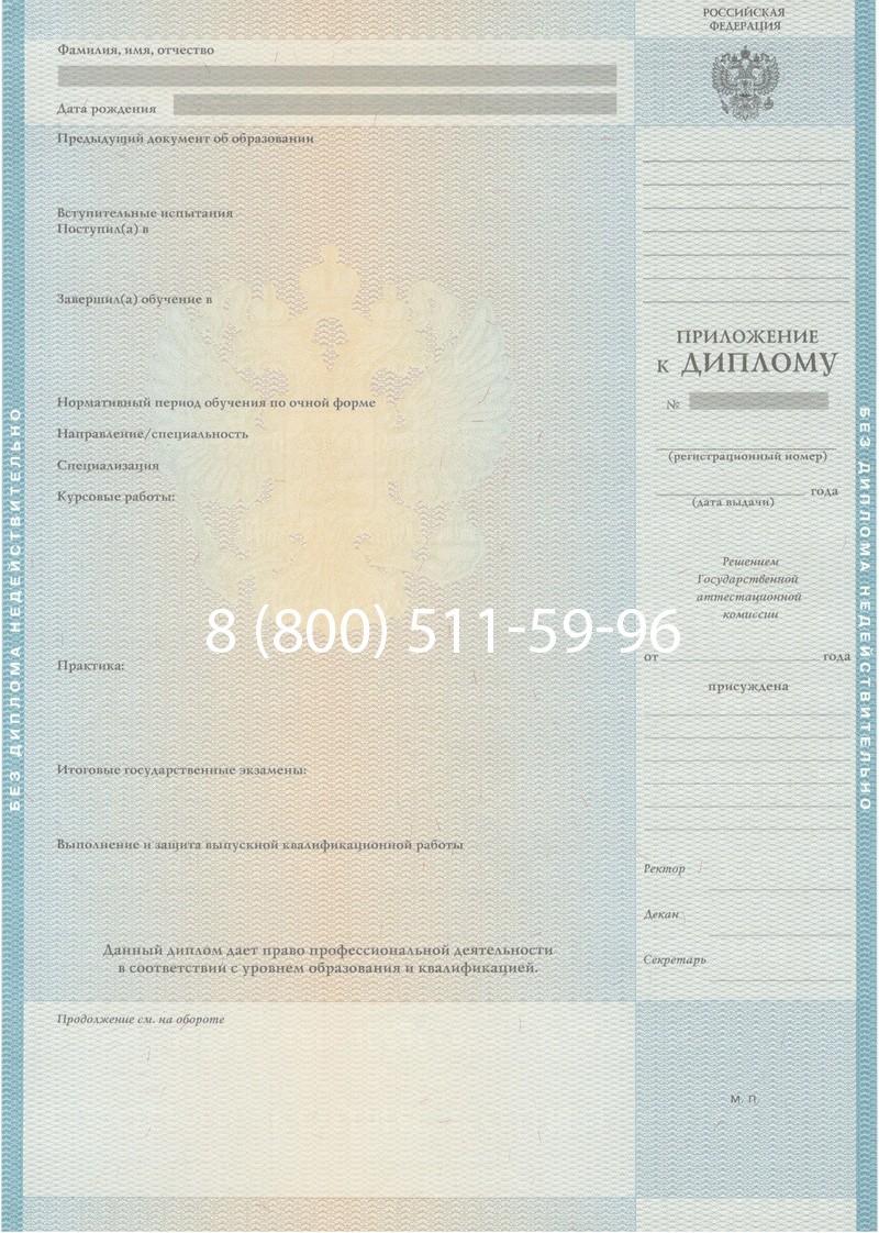Заказать Диплом специалиста 2010-2011 годов в Каменске-Уральском